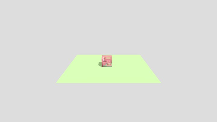 3D Isometric Living Room 3D Model