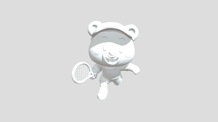 Tennis Bear Funcartoon STYLE cute 3D Model