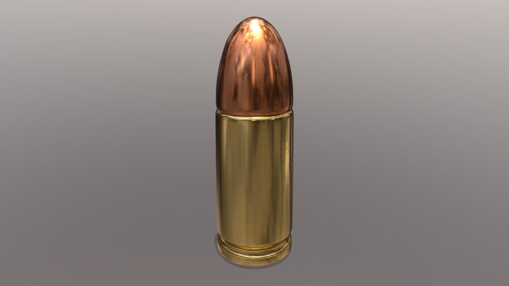 9mm Bullet 3D Model