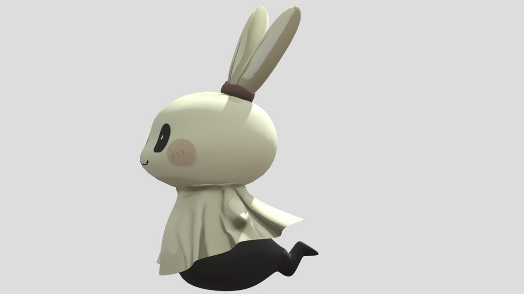 Rabbit Ghost_ LowPoly Stylize Character_ Rigged