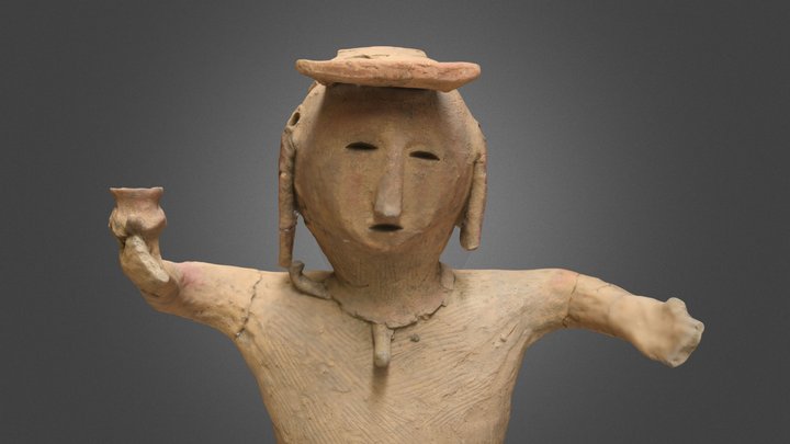 女性人物埴輪①（本杢南古墳）Haniwa figure of woman 3D Model