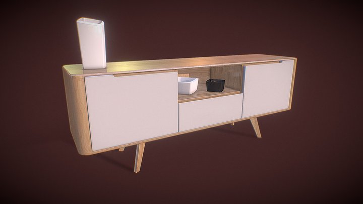 Television cabinet 3D Model