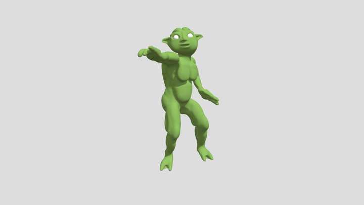 Green Creature Samba Dancing 3D Model