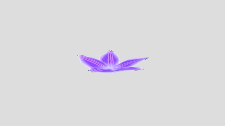Sci-Fi Purple Leaf 3D Model