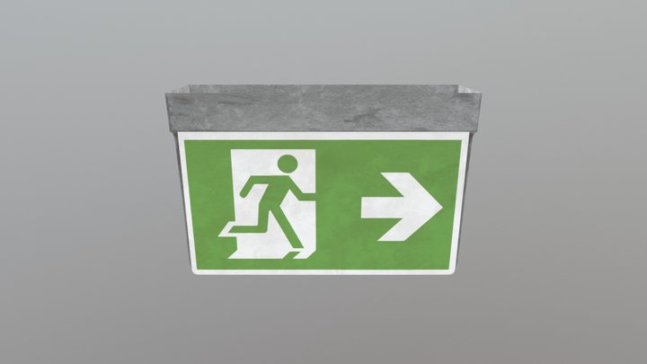 Exit Sign 3D Model