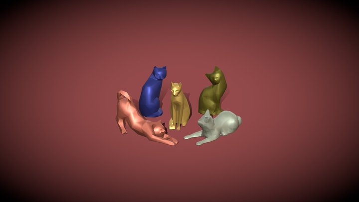 Cats 3D Model