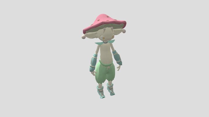 Mup the Mushroom Man 3D Model