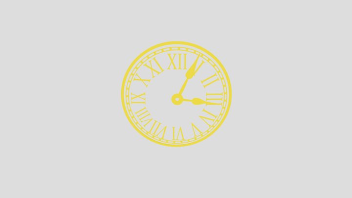 Clock Animation 3D Model