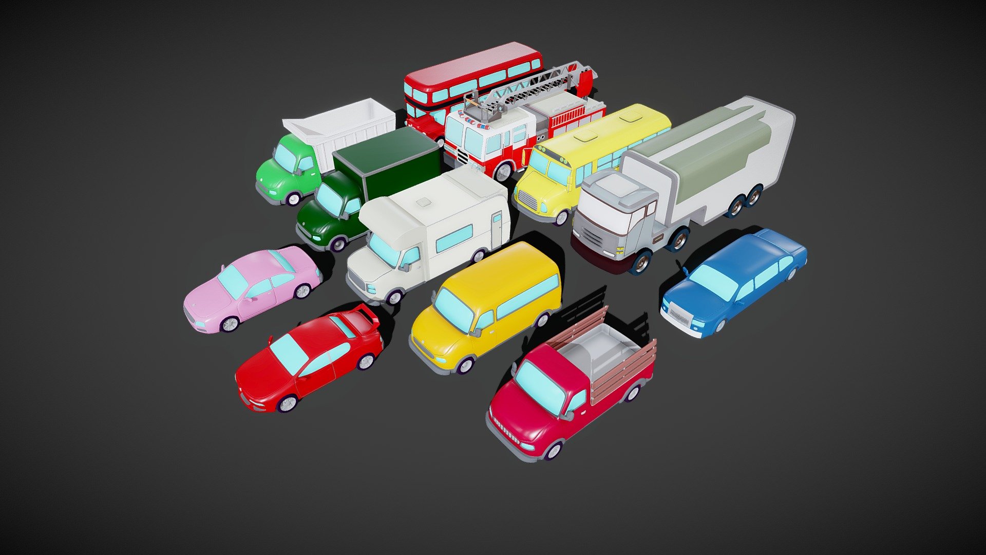 12 Low Poly Vehicls - Buy Royalty Free 3D model by TankStorm [00e6462 ...