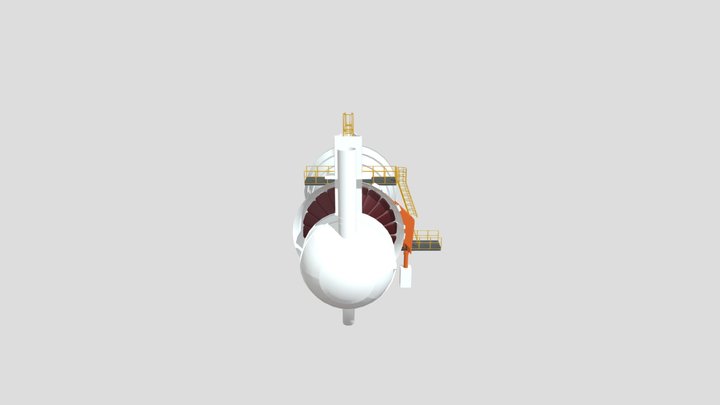 Modelo de planta técnica para visualização 3D Model