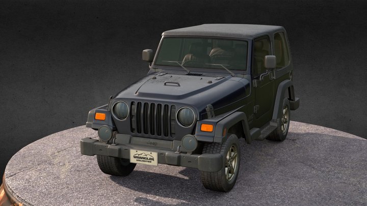 Jeep wrangler 1997 Reworked 3D Model