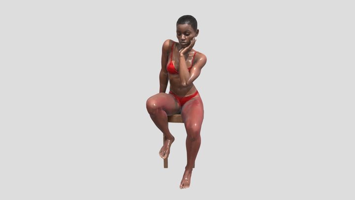 Contemplation in Red 3D Model