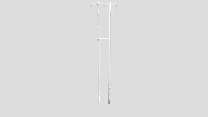 Power pole (2x reinforced concrete poles) 3D Model