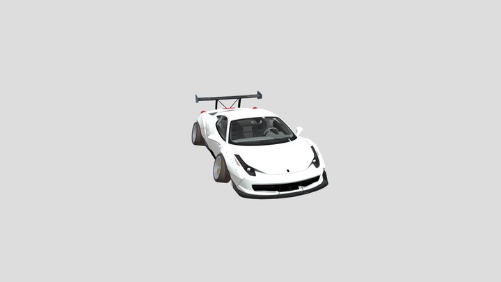 Ferrari 458 Lbwk Twin Turbo with wheels 3D Model