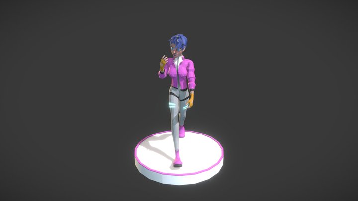 Girl Cartoon 3D Model