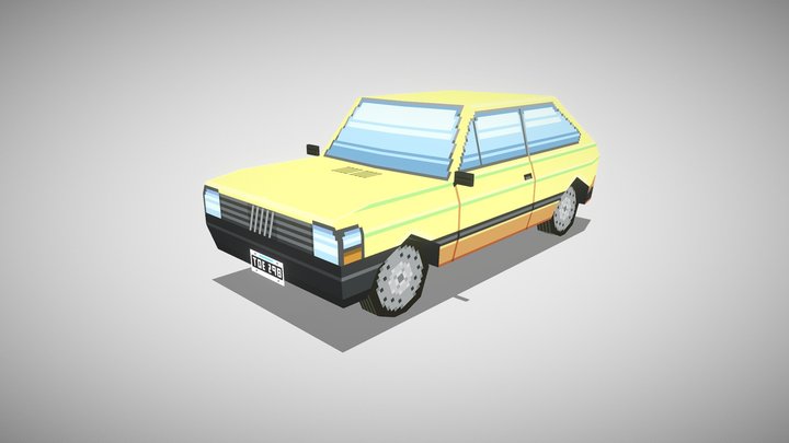 Pixel Fiat 147 3D Model