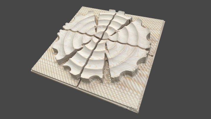 ACE510 Photogrammetry of CNC milled pine piece 3D Model
