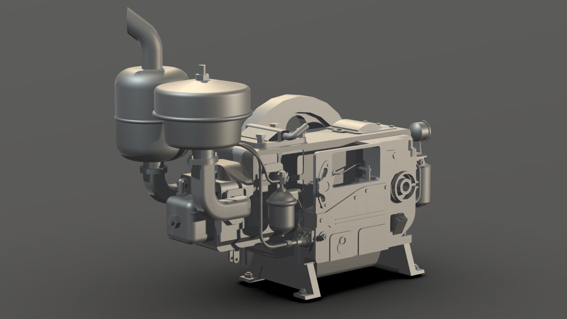 truck diesel engine 3D Model