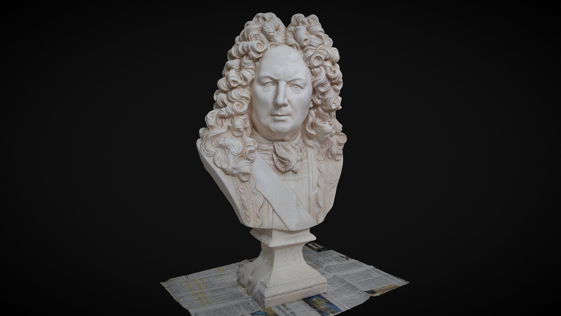 3D model Vauban Bust - This is a 3D model of the Vauban Bust. The 3D model is about a statue of a person.