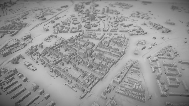 Gdańsk - model miasta 3D Model