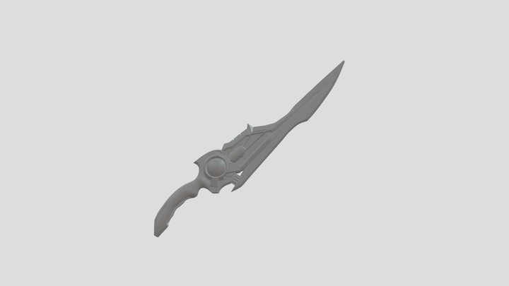 A colorful sci - fi sword 3D Model