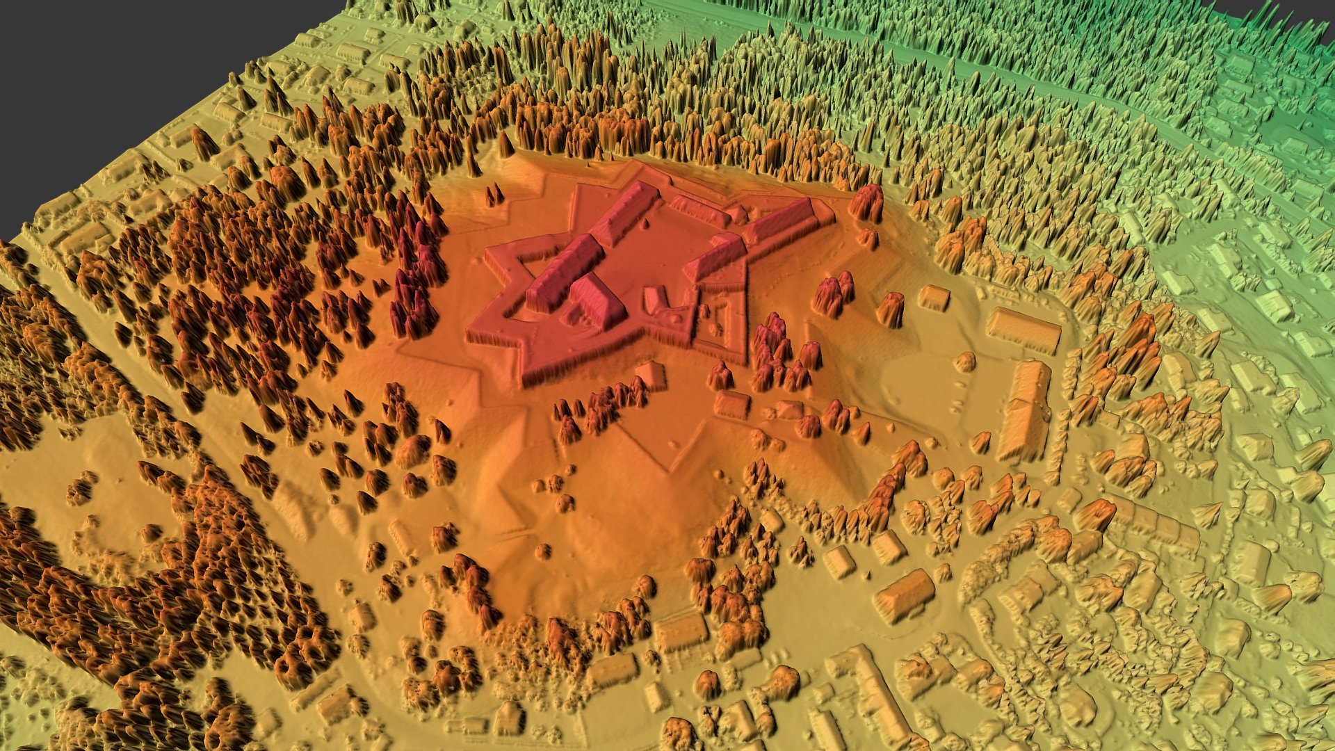 Kongsvinger Fortress LiDAR Model, Norway