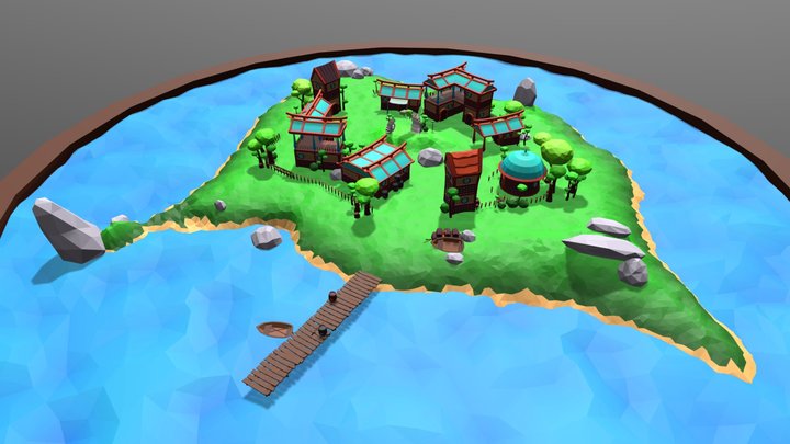 Tiny Makao Village - Asset showcase scene 3D Model