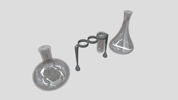 Basic Chemistry Vial Set 3D Model