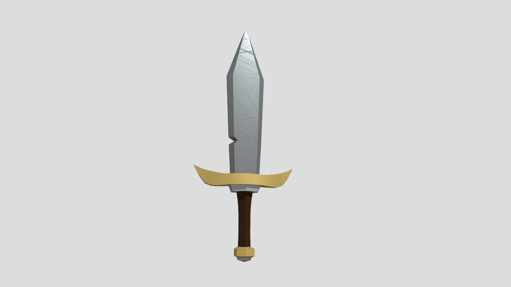 Low Poly Sword Game Asset 3D Model