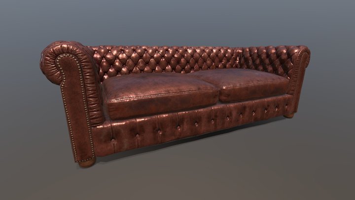 Chesterfield Couch 3D Model