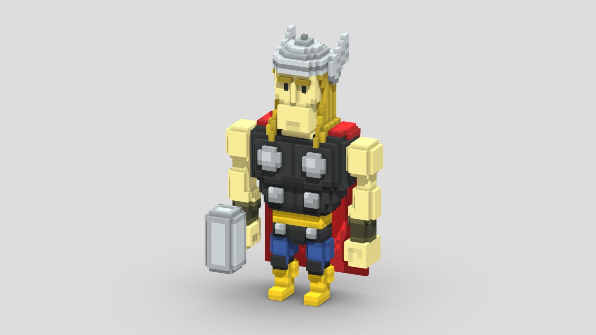 Classic Thor Voxel Art