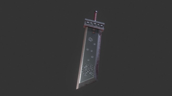 FF7 damage sword 3D Model