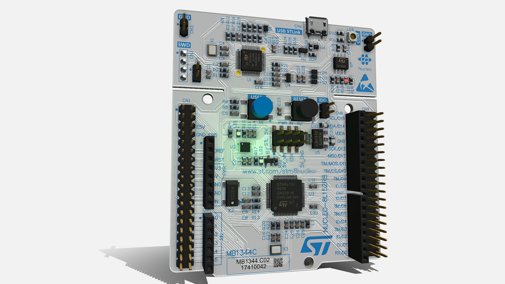 NUCLEO-8L152R8 - 3D model by F2A (@Fa_Sketch) [00f600a] - Sketchfab
