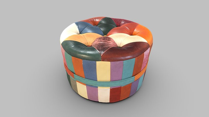 Leather Footstool – Modello 3D gratuito STL