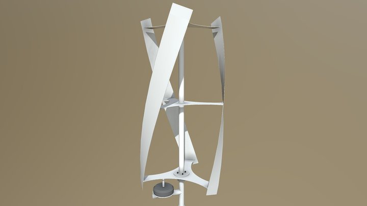 Vertical Wind Turbine Generator 3D Model