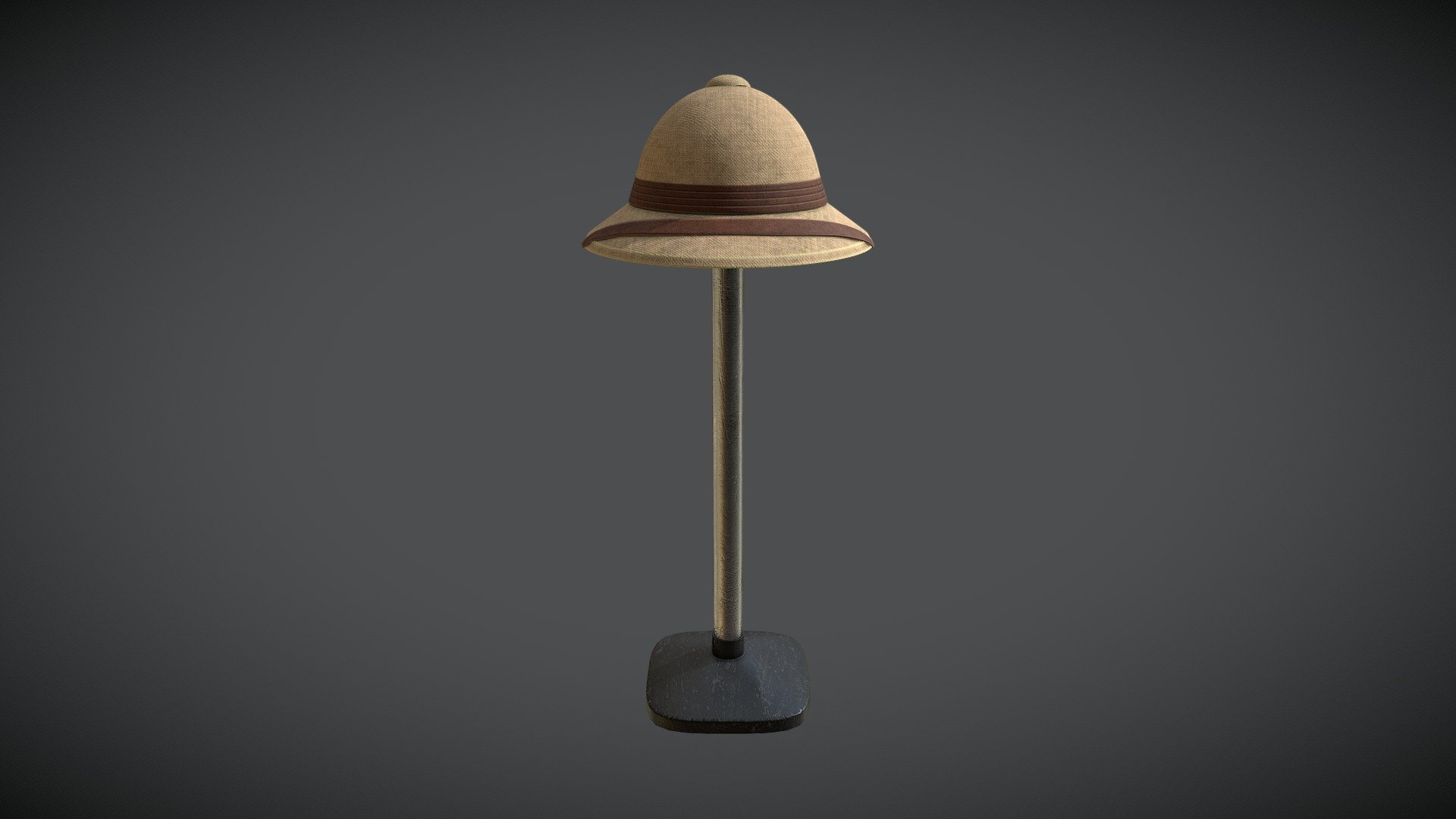 3d model safari hat