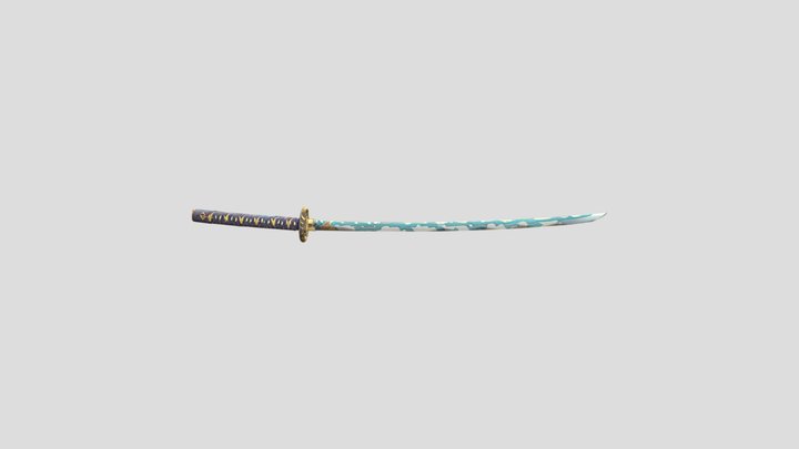 Katana_coloured_valorant_styled 3D Model