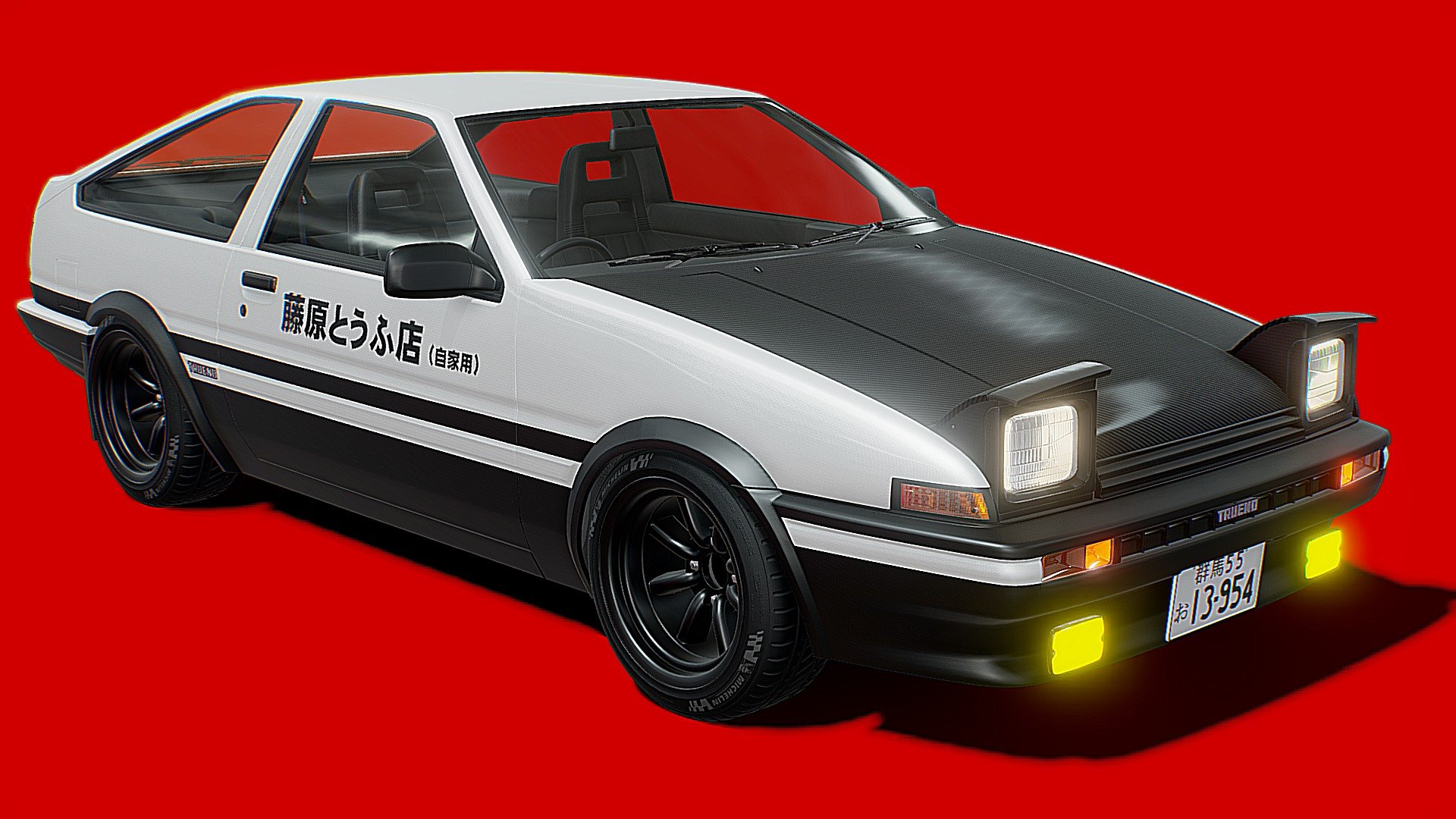 Toyota AE86 Sprinter Trueno (Zenki) - 3D model by Edicine
