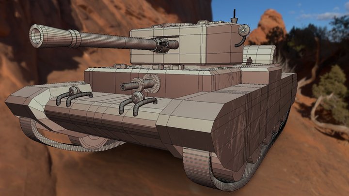 Cromwell Light British Tank 3D Model
