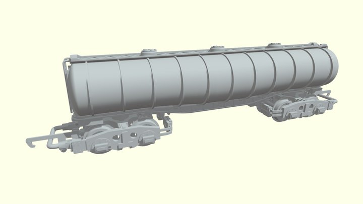 OO Scale Train - Tanker Type 2 - Long Length 3D Model