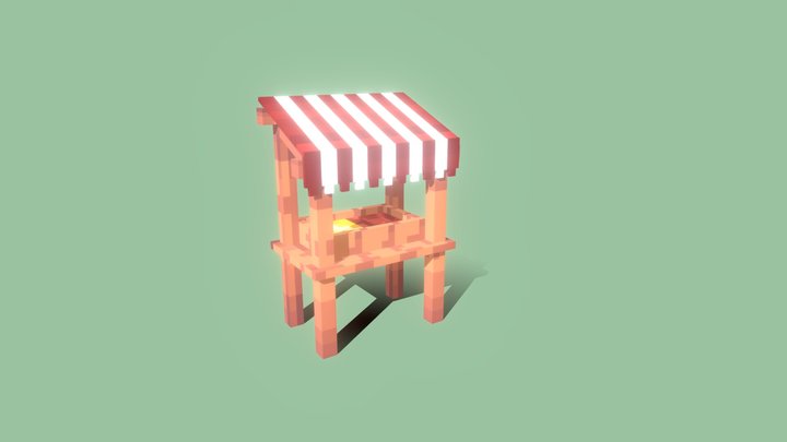 Minecraft shopping stand 3D Model 3D Model