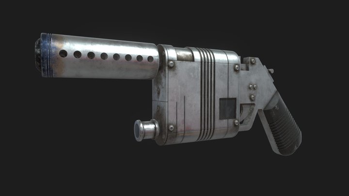 Rey's NN-14 Blaster Pistol 3D Model