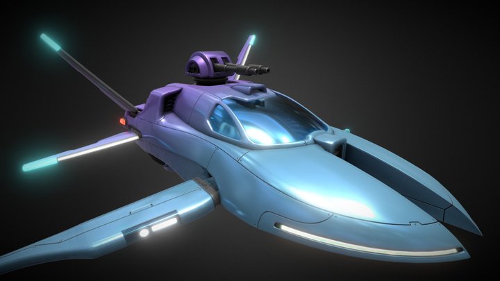 Cyberpunk Vehicle 3D Model