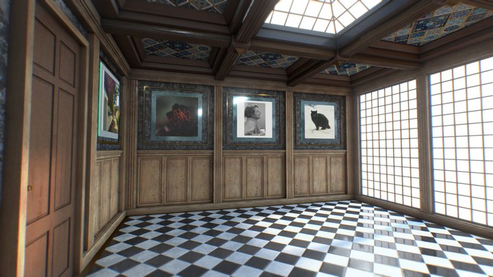 VR Gallery December 20 Fake lighting 3D Model