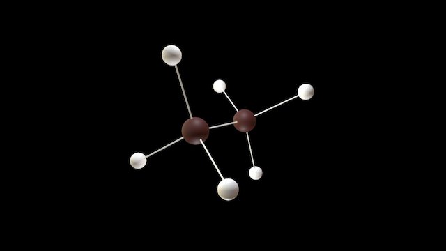 Ethane Molecular form 3D Model