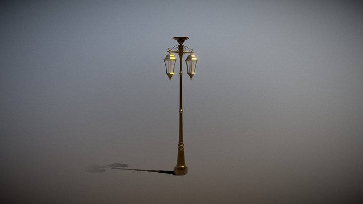 Material-only victorian lamp 3D Model