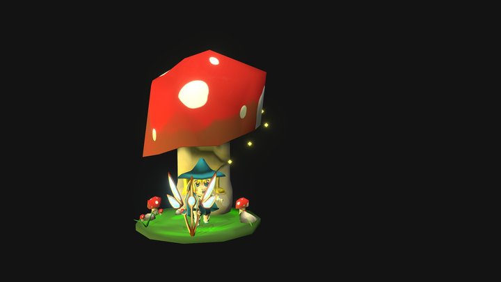 Magic Girl 3D Model