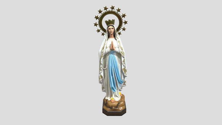 Virgin Mary statue 3D Model