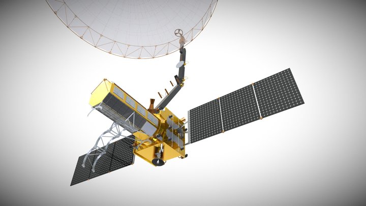 NISAR Satellite ISRO - NASA Joint Mission 3D Model