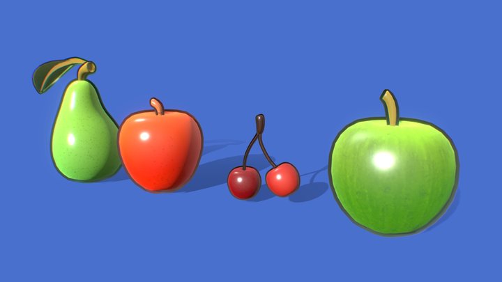 Fruits Set 1 3D Model